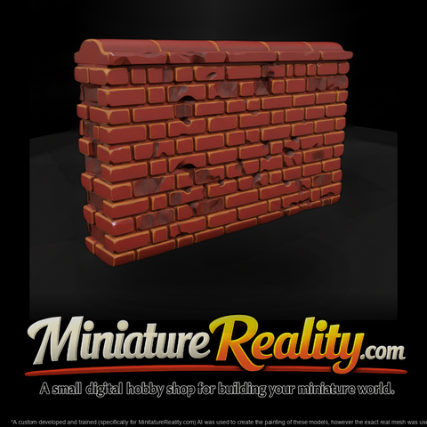 Stylized Damaged Brick Wall 3D Model Bw8Ogyre