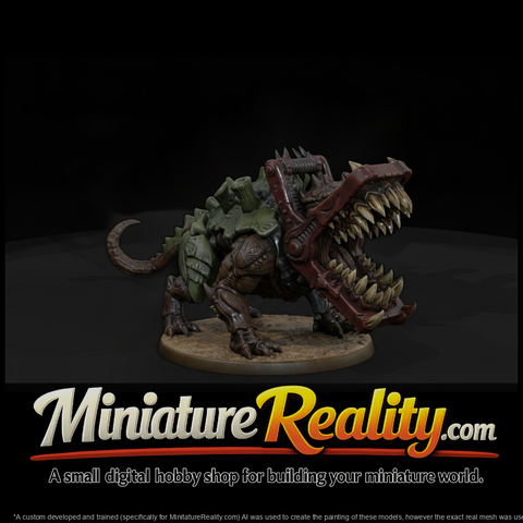 Petal Fang Snap Beast miniature, three-quarter view
