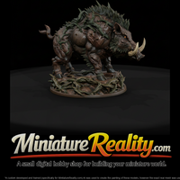 Bramble-Back Thornhide Boar miniature, three-quarter view — thumbnail 1