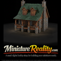 Stone Wood Cottage Stream miniature, three-quarter view — thumbnail 1