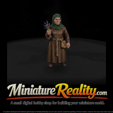 Hist 0213 Medieval Herbalist Miniature Figure