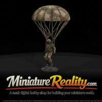 Paratrooper Descending Under Canopy — thumbnail 1