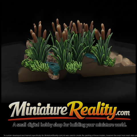 Stylized Cattail Marsh Terrain 3D Model Affi0R2Q
