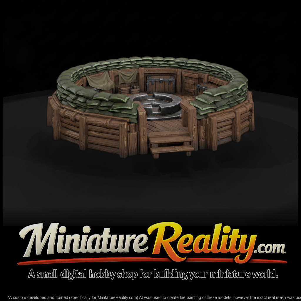 Mil 126 Ww2 England Sandbagged Aa Emplacement