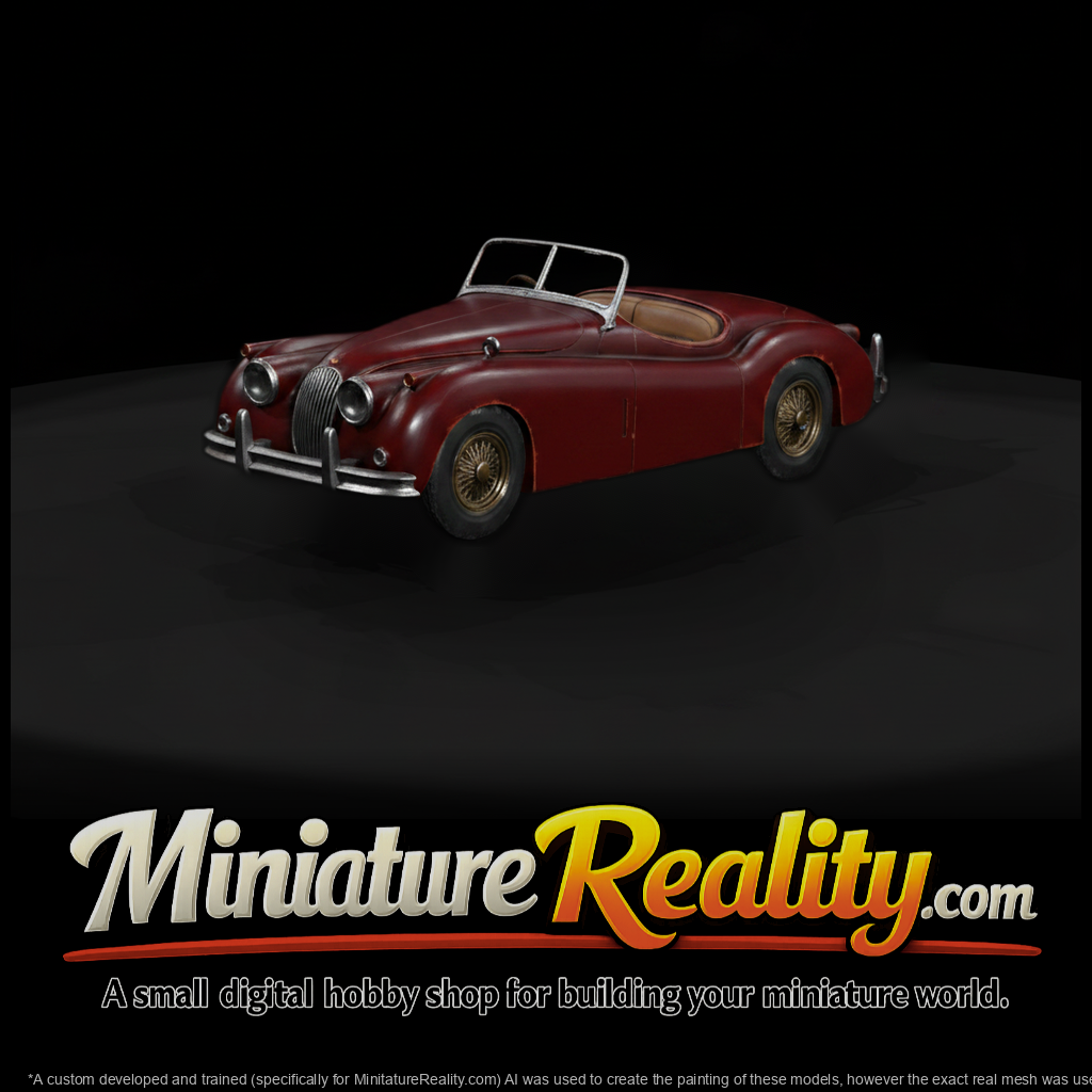 Monochrome Classic Vintage Convertible Sports Car