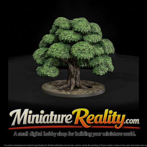 Stylized Broadleaf Tree (Integrated Base)