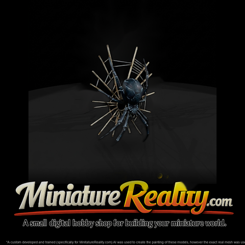 stylized-spider-on-web-diorama-prop-642932