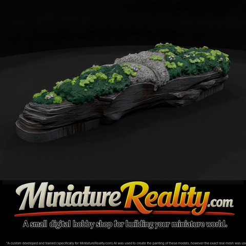 Mossy Layered Rock Outcrop Base