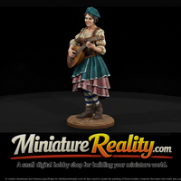 Wandering Minstrel Woman with a Lute — thumbnail 1