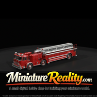 Red & Yellow Fire Truck miniature, three-quarter view — thumbnail 3