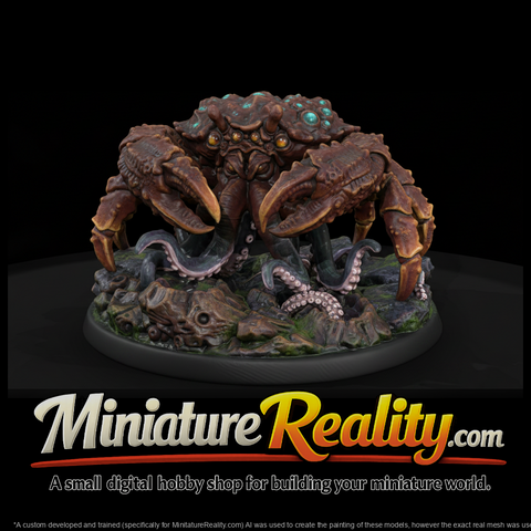 Alien Tentacle Crab Gemini A01 miniature, three-quarter view