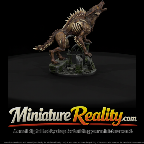Night Howl Jackal miniature, three-quarter view