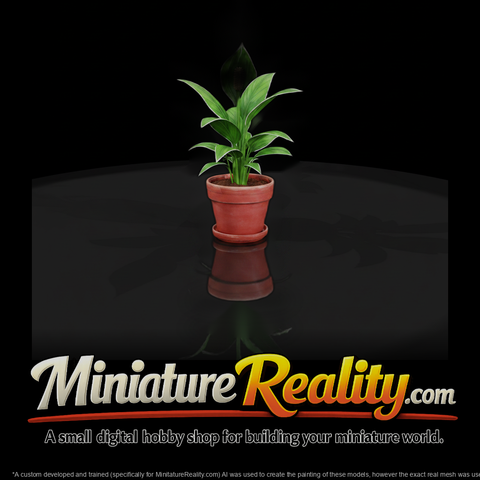Stylized Peace Lily Potted Plant