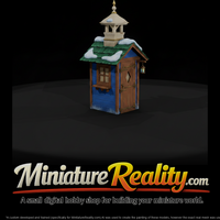 Wooden Shed Belltower miniature, three-quarter view — thumbnail 1