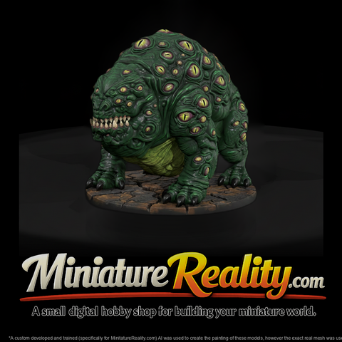 Stylized Horror Many Eyed Toad Monster Dxcotdjp
