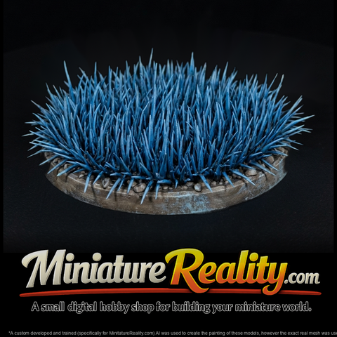 Stylized Blue Grass Tuft