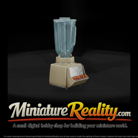 Vintage Kitchen Blender miniature, three-quarter view