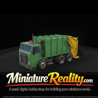 Autocar Garbage Truck miniature, three-quarter view — thumbnail 3
