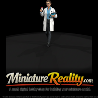 0038 modern pro pharmacist white coat f miniature, three-quarter view — thumbnail 1
