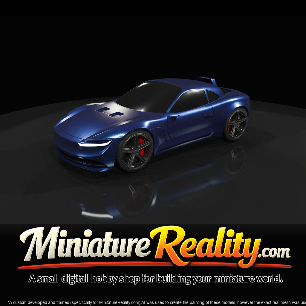 Fisker Ronin (2026) miniature, three-quarter view