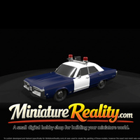 1972 Plymouth Fury Police Sedan miniature, three-quarter view — thumbnail 3