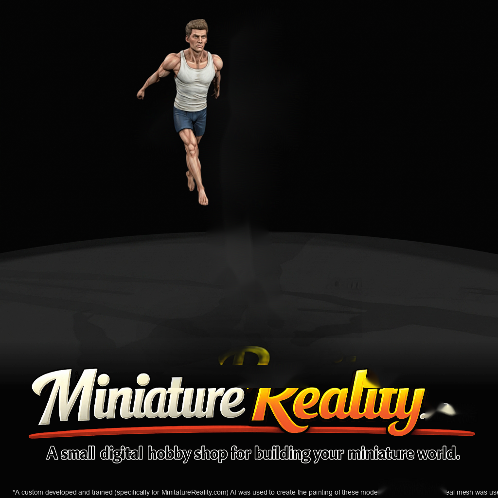 Athlete in Mid-Air Pose