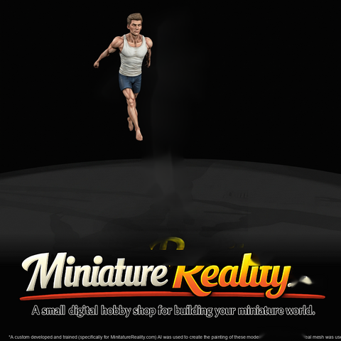 Athlete in Mid-Air Pose