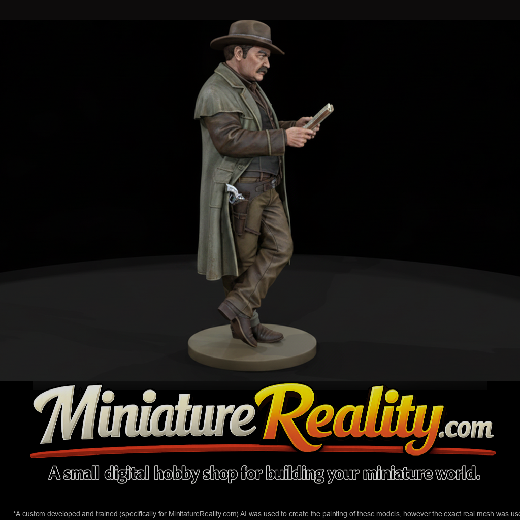 Old West Marshal Reading a Notice