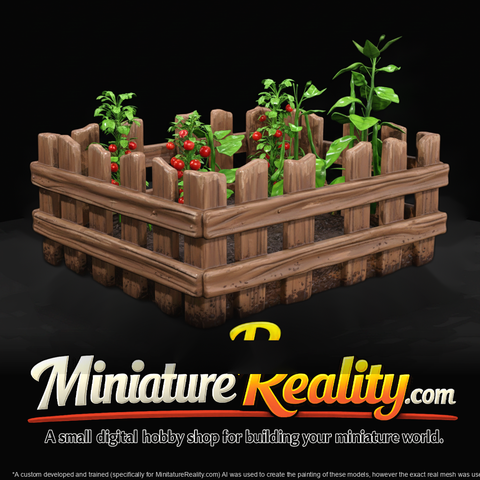 Wooden Raised Wooden Raised Garden Planter with Tomato & Climbing Plants Planter with Tomato & Climbing Plants