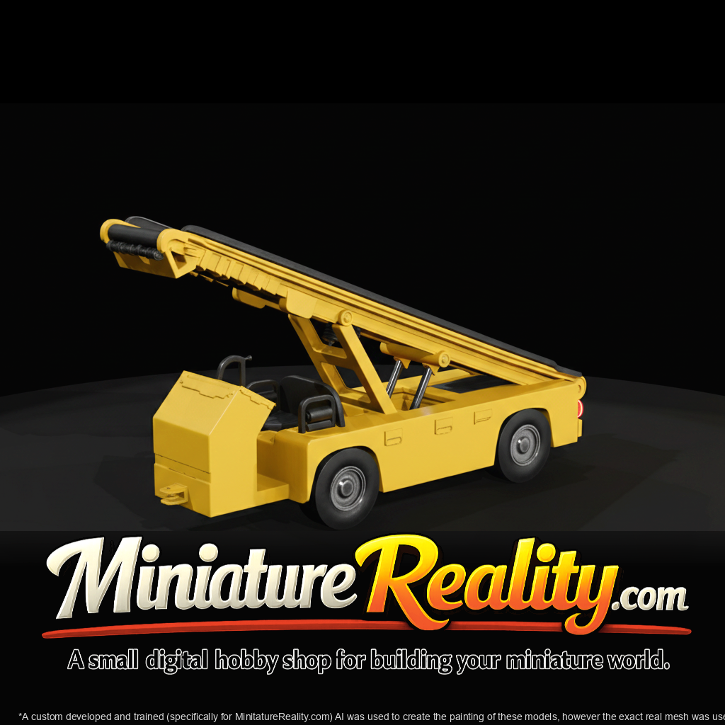 Airport Luggage Belt Loader miniature, three-quarter view
