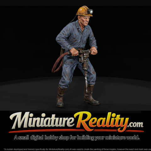 1950s Underground Miner with Rock Drill