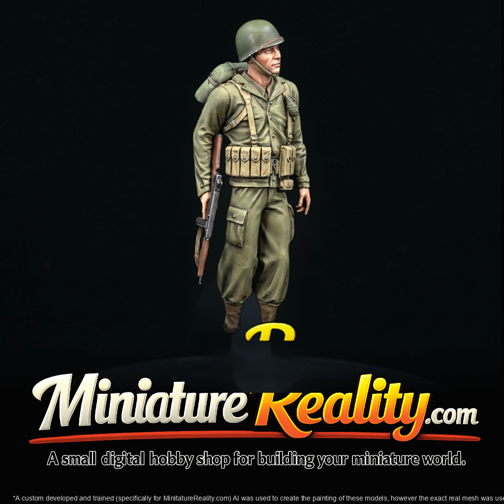 American Soldier Ww2 Walk A2 No Base