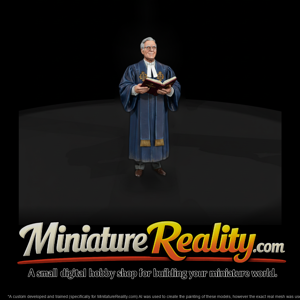 Robed Minister with Open Book