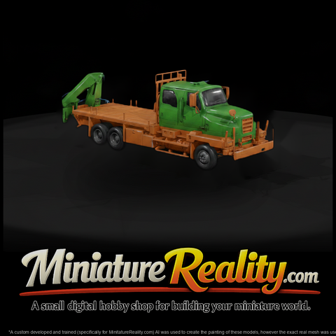 20260612 Yellow Flatbed Crane Truck Ce5F292B29