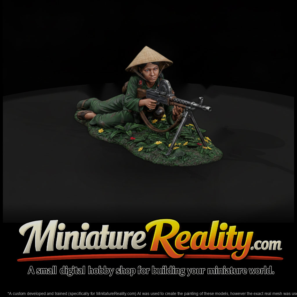 Vnh 068 Viet Cong Female Machine Gunner