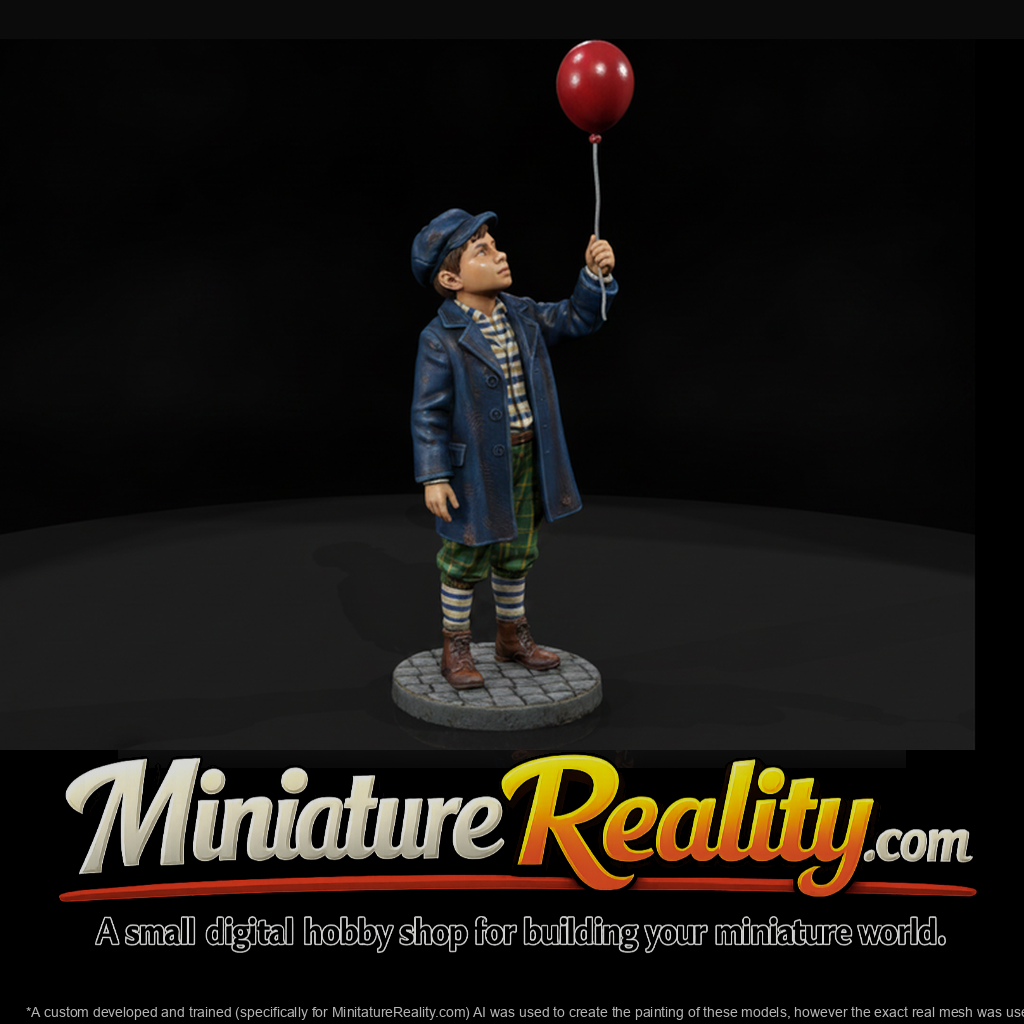 Edwardian Boy with a Red Balloon