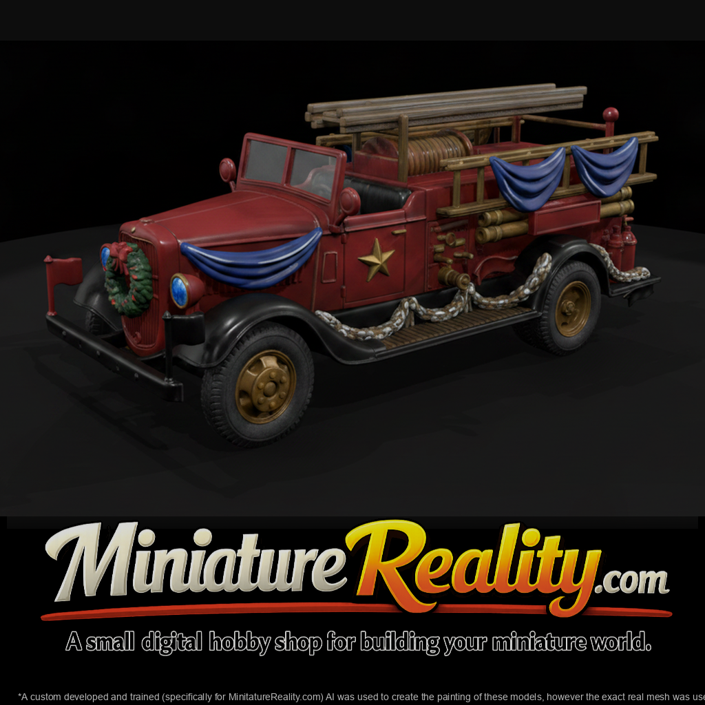 Decorated Vintage Parade Fire Engine