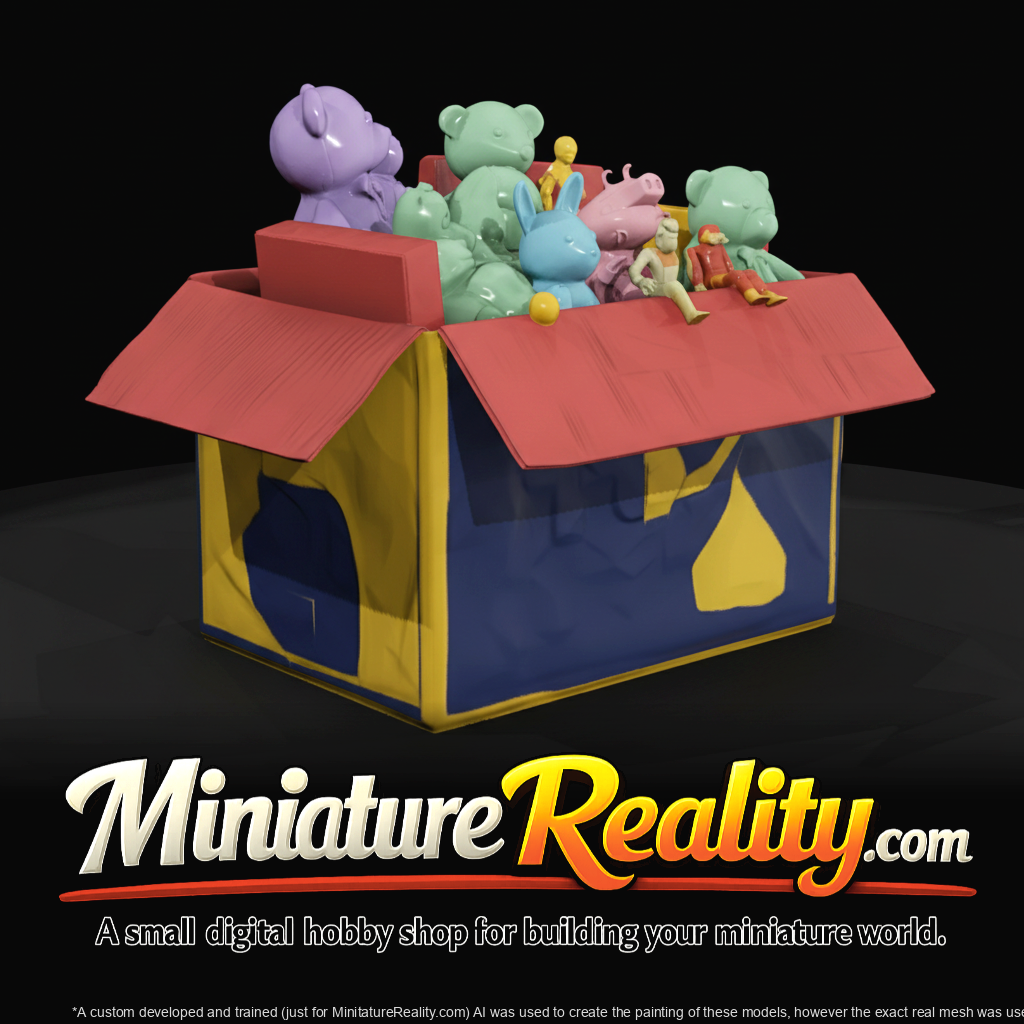 Assorted Toy Box miniature, three-quarter view