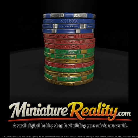 Stack of Ornate Poker Chips