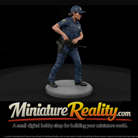 Police Officer Advancing with Carbine