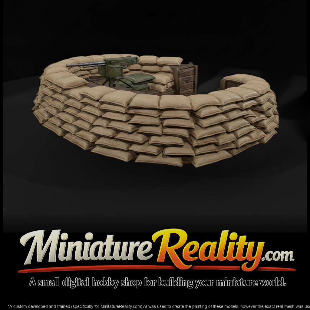 Mil 215 1980S Cold War Sandbag Gun Position
