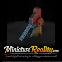 Rusty Mine Processing Tower miniature, three-quarter view — thumbnail 1
