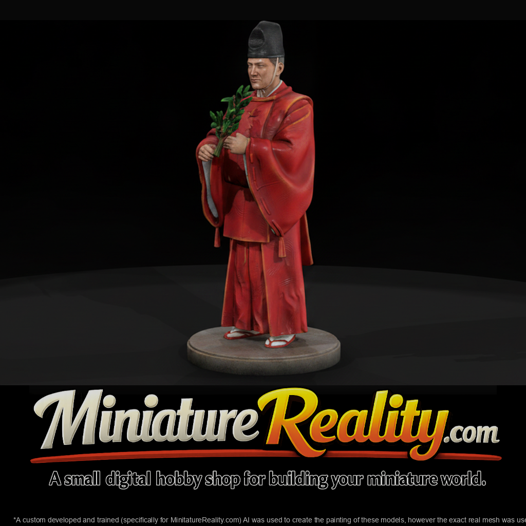 Shinto Priest in Ceremonial Robes