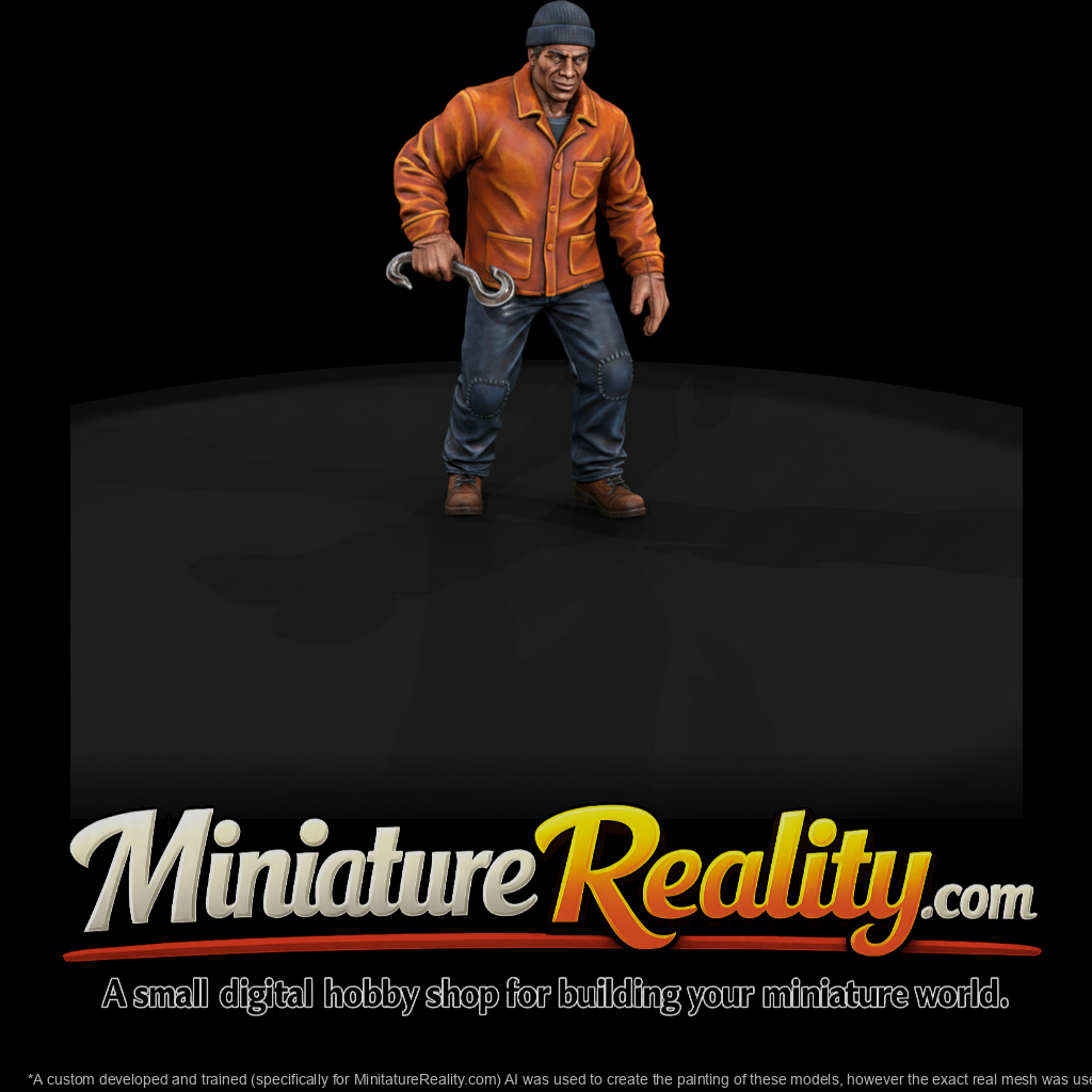 Dock Workers miniature, three-quarter view