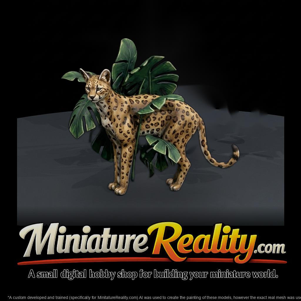 Stylized Spotted Cat Figurine