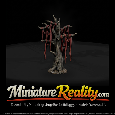 Stylized Ritual Barren Tree — Fantasy Terrain