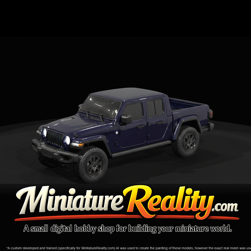 Jeep Gladiator JT Rubicon - Interior-Ready Model, three-quarter view