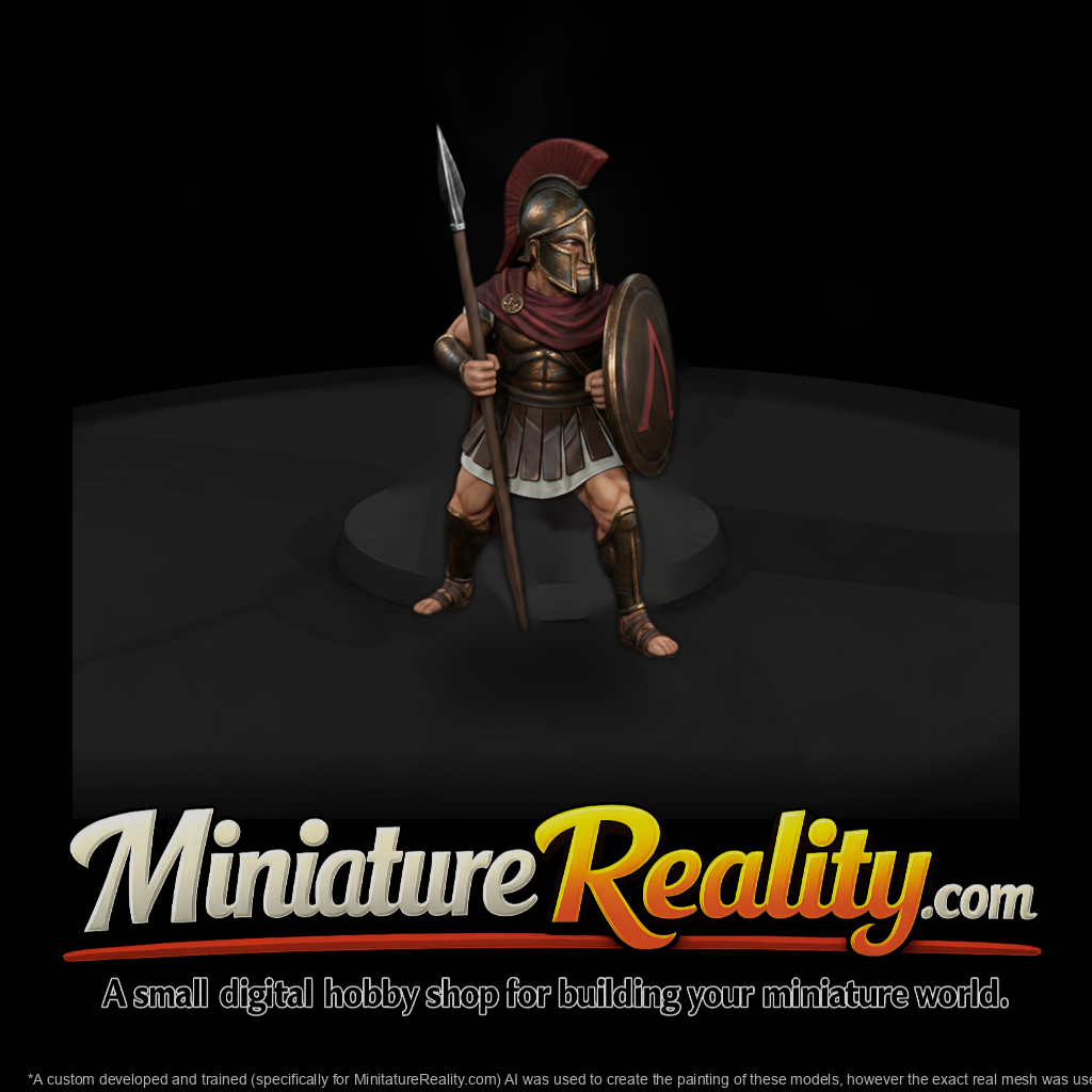 Hist 0203 Spartan Shield Bearer Miniature Figure