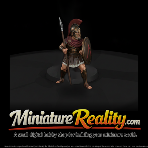 Hist 0203 Spartan Shield Bearer Miniature Figure