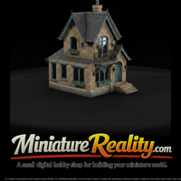 Stone Brick House miniature, three-quarter view — thumbnail 1